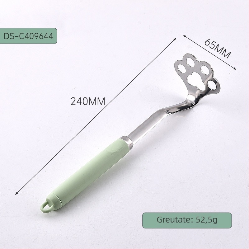 Presă de cartofi din oțel inoxidabil 304, cu design de labă de pisică, manuală, pentru uz casnic, zdrobitor pentru mâncare de bebeluși
