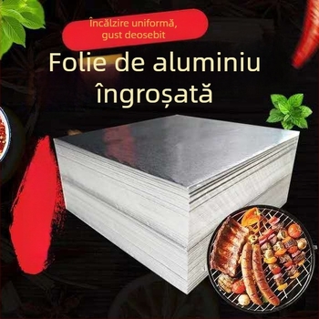 Folie de aluminiu specială pentru grătar cu flacără deschisă, scoici cu vermicelli; foi late pentru cartofi dulci copți; cuptor de lut și foi de aluminiu pentru cuptor
