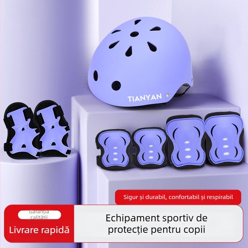 Set nou de protecție pentru copii pentru bicicletă cu balans: cască și protecții pentru șold, încheieturi, coate, genunchi și gleznă pentru patinaj și alpinism