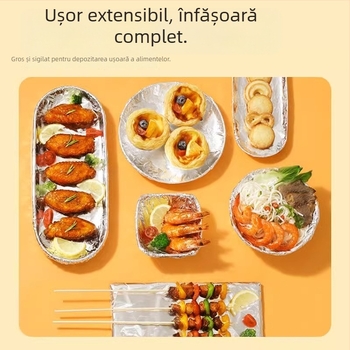 Meiliya folie de aluminiu pentru copt în air fryer, hârtie de copt de calitate alimentară, acoperire din silicon, tavă pentru cuptor și grătar