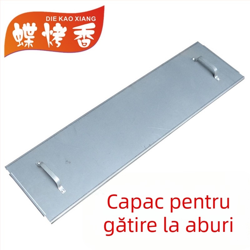 Suport pliabil pentru grătar cu capac pentru gătit lent, conductă înălțată și poliță de depozitare
