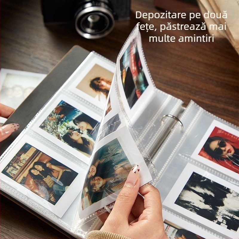 Polaroid mini album foto cu dispunere 1- și 2-cadru, fotografii pătrate de 3 inch, personalizabil