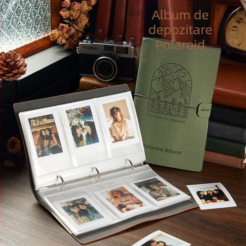 Polaroid mini album foto cu dispunere 1- și 2-cadru, fotografii pătrate de 3 inch, personalizabil