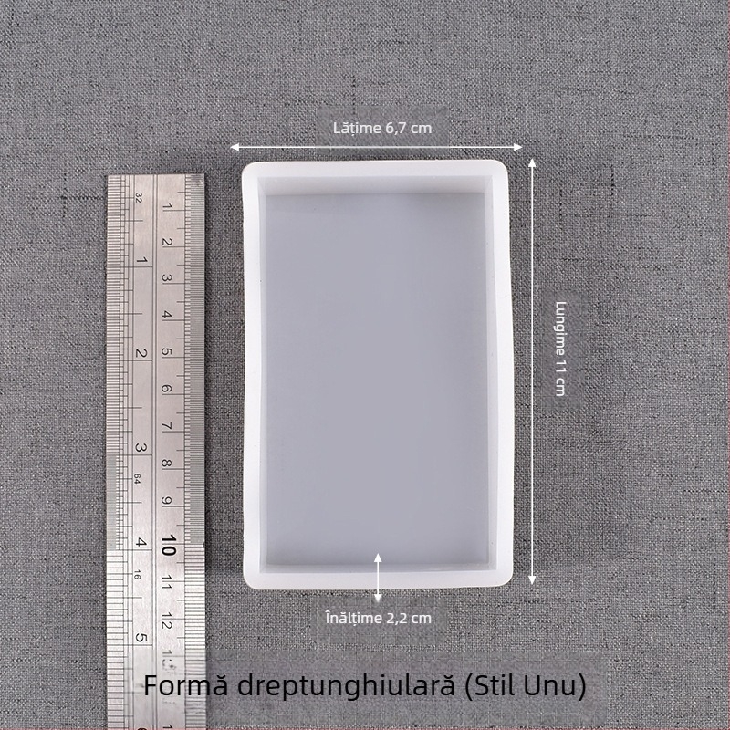 Formă din silicon pentru rășină cristalină DIY — dreptunghiular pentru insecte, plante și flori, formă pătrată cu finisaj oglindă