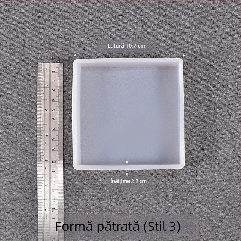 Formă din silicon pentru rășină cristalină DIY — dreptunghiular pentru insecte, plante și flori, formă pătrată cu finisaj oglindă