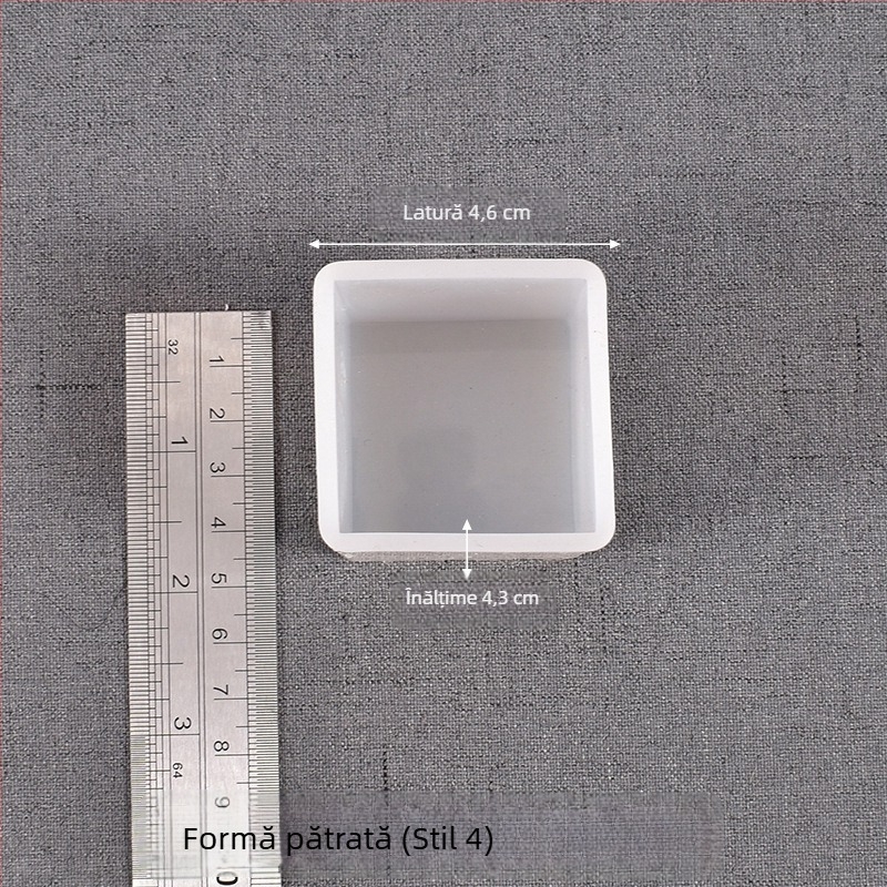 Formă din silicon pentru rășină cristalină DIY — dreptunghiular pentru insecte, plante și flori, formă pătrată cu finisaj oglindă