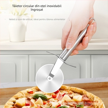 Set de ustensile bucătărie din oțel inoxidabil: răzuitor, curățător de legume, cuțit pentru pizza, lingură de înghețată