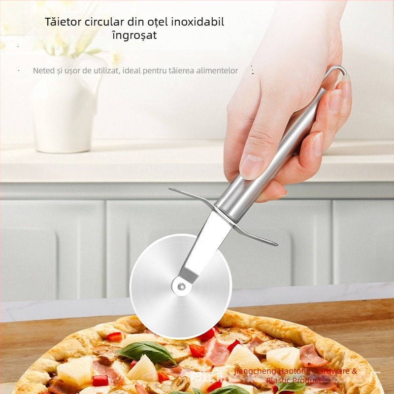 Set de ustensile bucătărie din oțel inoxidabil: răzuitor, curățător de legume, cuțit pentru pizza, lingură de înghețată
