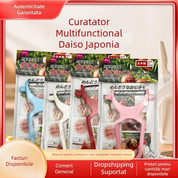 Daiso Curățător vertical pentru fructe – cuțit de decojit multifuncțional