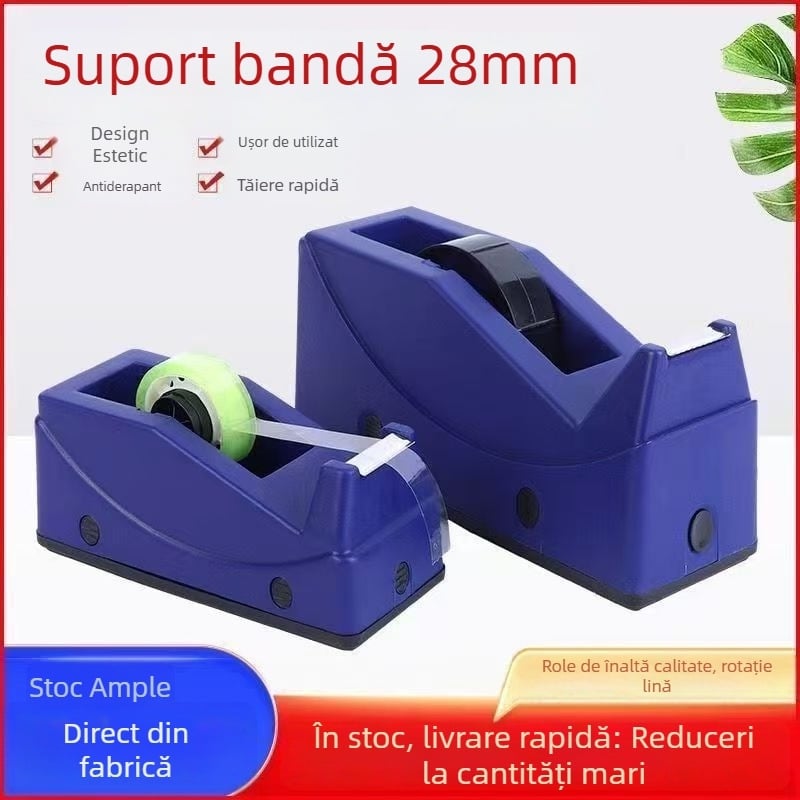 Suport și tăietor pentru bandă de birou, organizator pentru bandă transparentă și bandă de mască, compatibil cu lățimea de până la 2,0 cm.