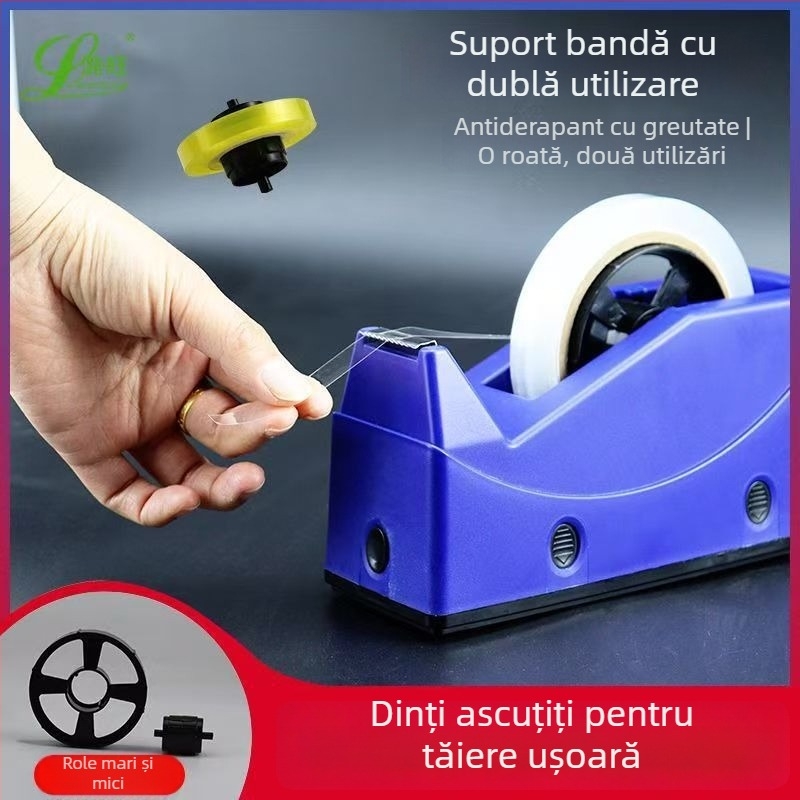 Suport și tăietor pentru bandă de birou, organizator pentru bandă transparentă și bandă de mască, compatibil cu lățimea de până la 2,0 cm.