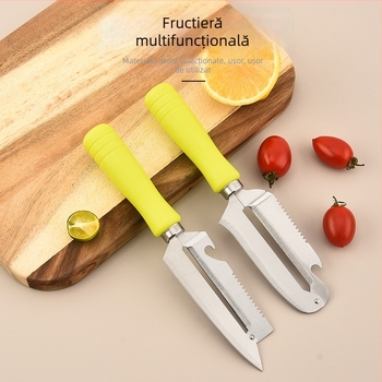 Unealtă de bucătărie din oțel inoxidabil: curățător pentru fructe și legume, cuțit pentru trestia de zahăr, răzuitor pentru solzi de pește, deschizător de sticle