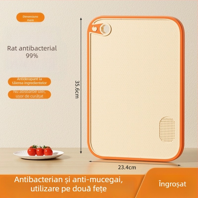 Tocător dublu fațet din paie de grâu, antibacterian și rezistent la mucegai, de calitate alimentară