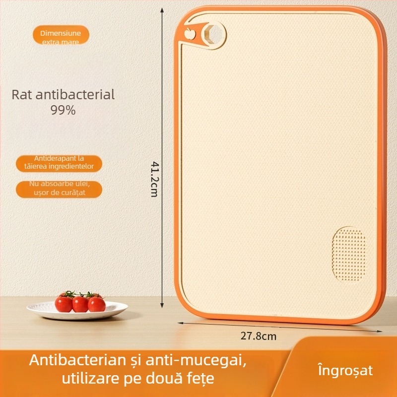 Tocător dublu fațet din paie de grâu, antibacterian și rezistent la mucegai, de calitate alimentară