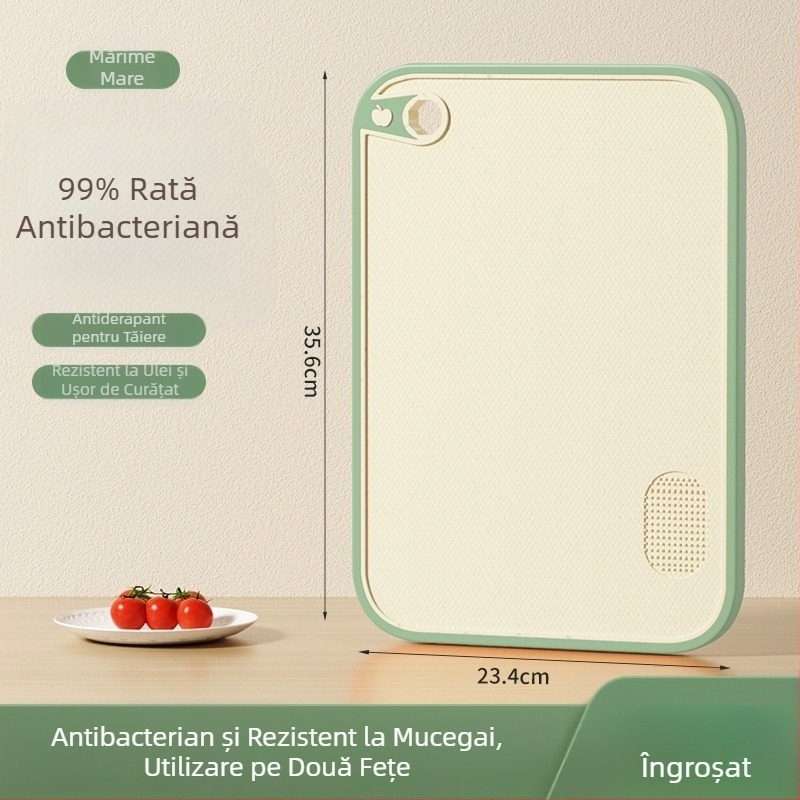Tocător dublu fațet din paie de grâu, antibacterian și rezistent la mucegai, de calitate alimentară
