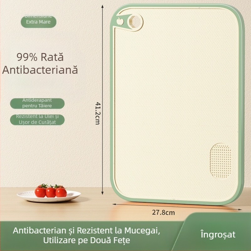 Tocător dublu fațet din paie de grâu, antibacterian și rezistent la mucegai, de calitate alimentară