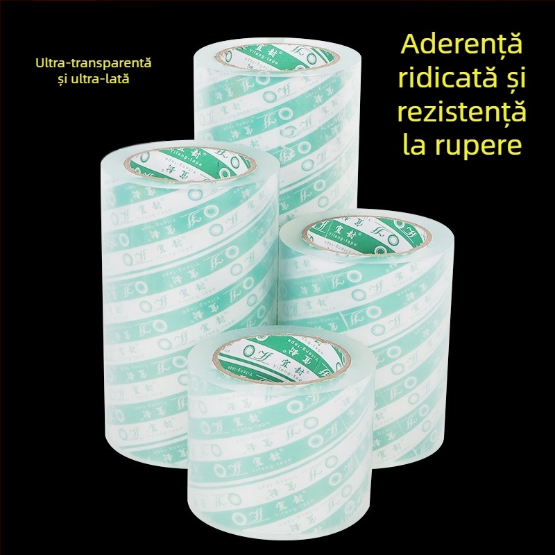 Dispenser de bandă transparent cu lamă pentru ambalare și sigilare, lățime 4,8