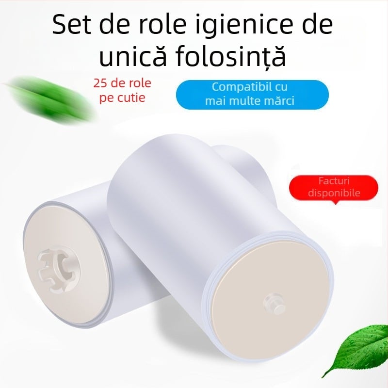 Dispozitiv automat pentru înlocuirea capacului de la toaletă cu folie de unică folosință