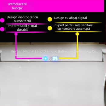 Capac de toaletă de unică folosință cu afișaj digital și înlocuire automată
