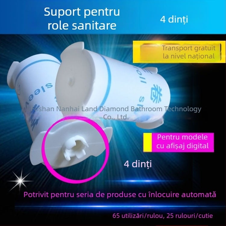 Capac de toaletă de unică folosință cu afișaj digital și înlocuire automată