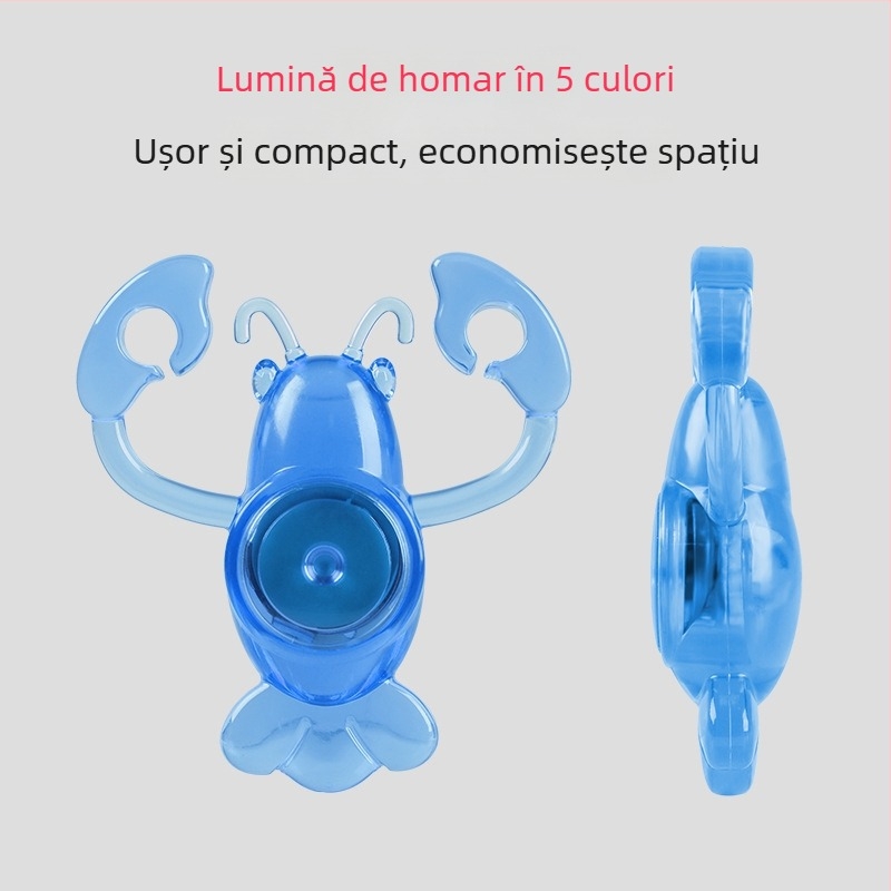 Lampă posterioară pentru bicicletă, design crab creativ, pentru plimbări nocturne, impermeabilă, baterie cu durată lungă, pentru biciclete de munte și de oraș