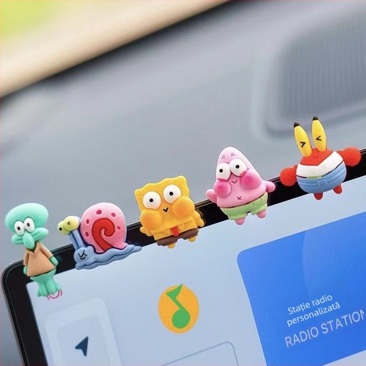 Decorațiuni pentru interior auto, ornamente pentru consola centrală, accesorii din rășină în stil desen animat