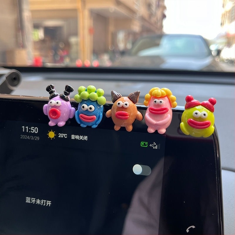 Decorațiuni pentru interior auto, ornamente pentru consola centrală, accesorii din rășină în stil desen animat
