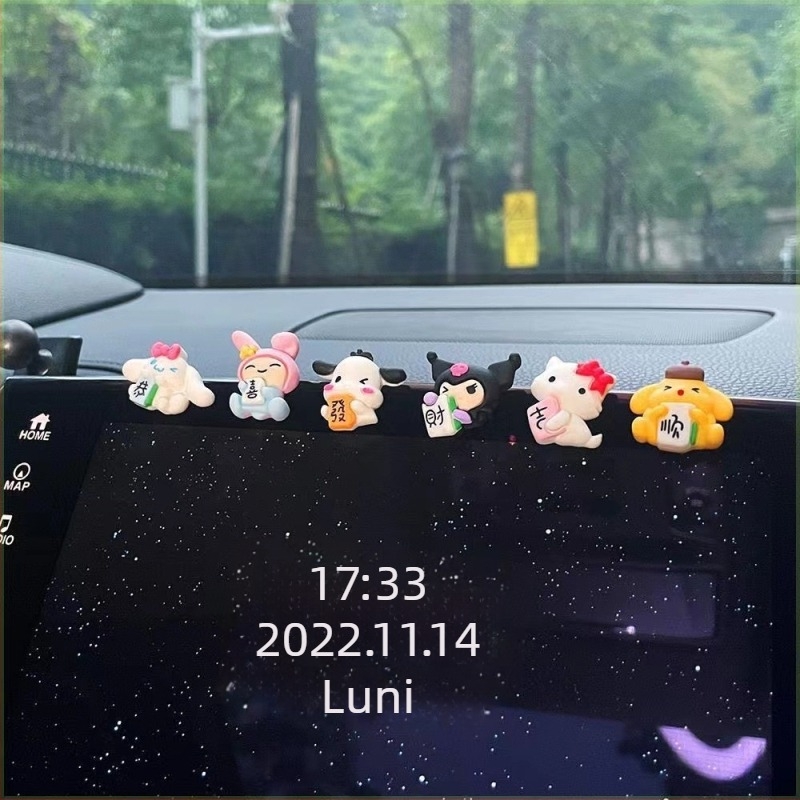Decorațiuni pentru interior auto, ornamente pentru consola centrală, accesorii din rășină în stil desen animat