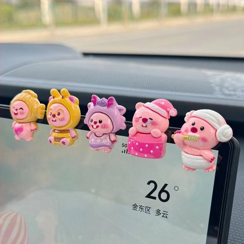 Decorațiuni pentru interior auto, ornamente pentru consola centrală, accesorii din rășină în stil desen animat