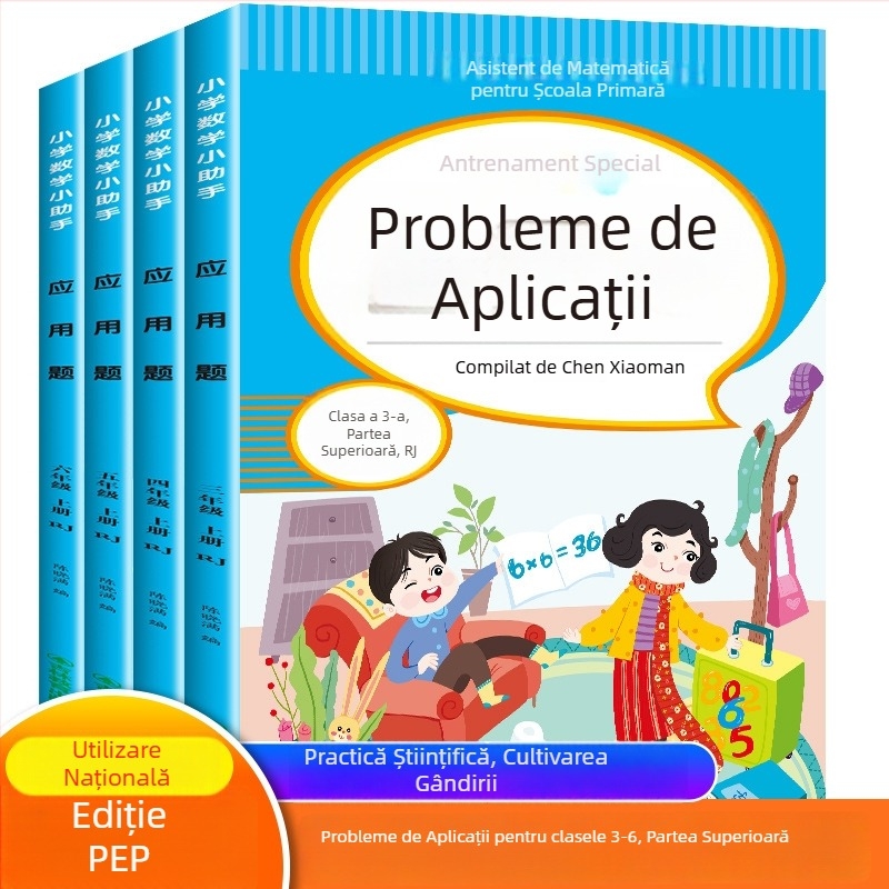 Probleme de matematică cu aplicații pentru clasele 3–6, ediție color, exerciții de pregătire conforme cu programa