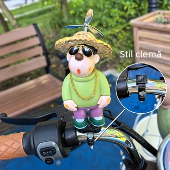 Figurină din plastic Fat Tiger, ornament auto cu cap înclinat, pentru mașini, motociclete și biciclete