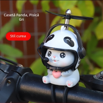 Decorațiune pentru motocicletă: pluș pisicuță din cauciuc, cu motiv dragonfly, accesoriu pentru cască ce luminează