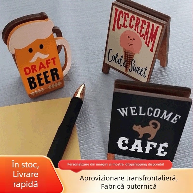 Clema personalizată pentru notițe din lemn Zakka