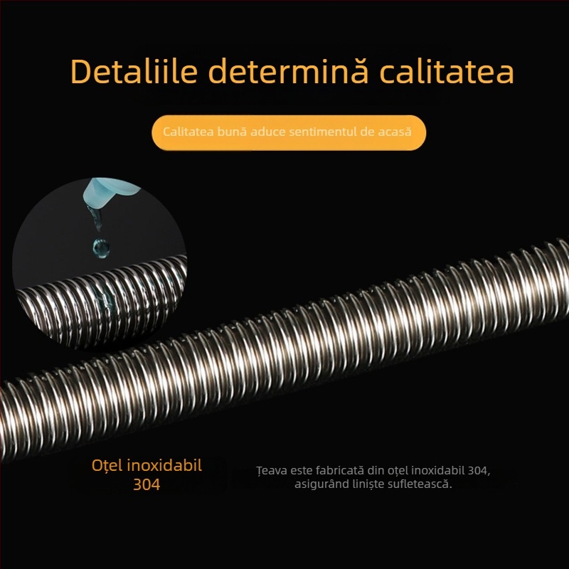 conductă flexibilă ondulată din oțel inoxidabil 304 pentru intrare apă la boiler și alimentare WC (apă caldă și rece)