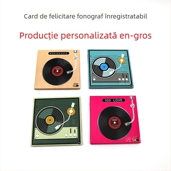 Carte de confesiune cu fonograf - felicitare înregistrare pentru Ziua Îndrăgostiților, absolvire și muzică de Crăciun