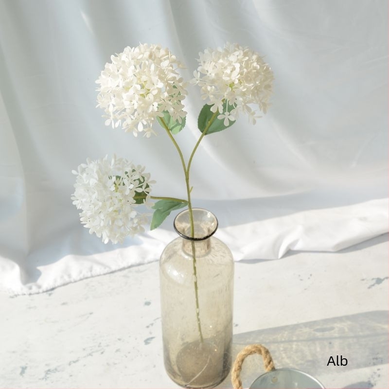 Buchet de hortensie din plastic, ramură unică, decor pentru nuntă și casă