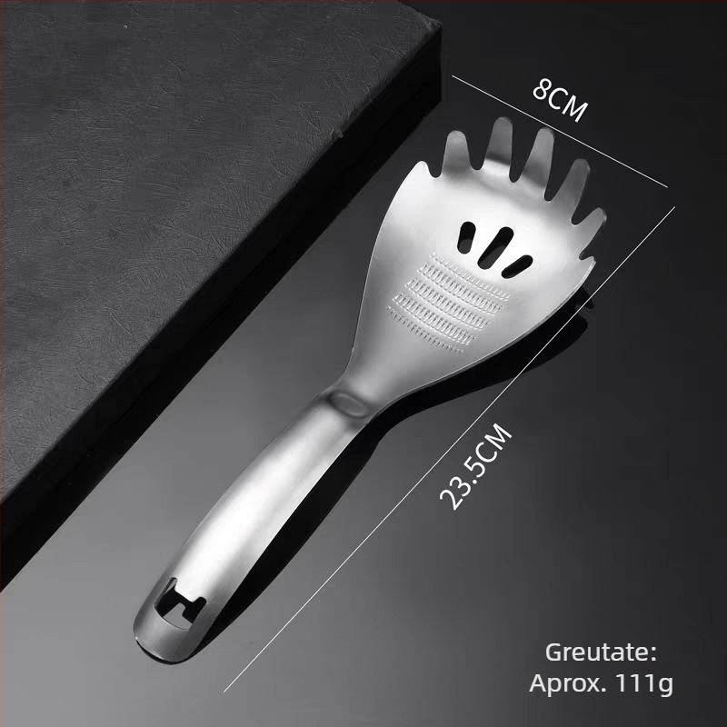 Lingură pentru hrănire bebe din oțel inoxidabil 304 cu răzuitor, deschizător de sticle, separator de albuș, lingură multifuncțională 5 în 1