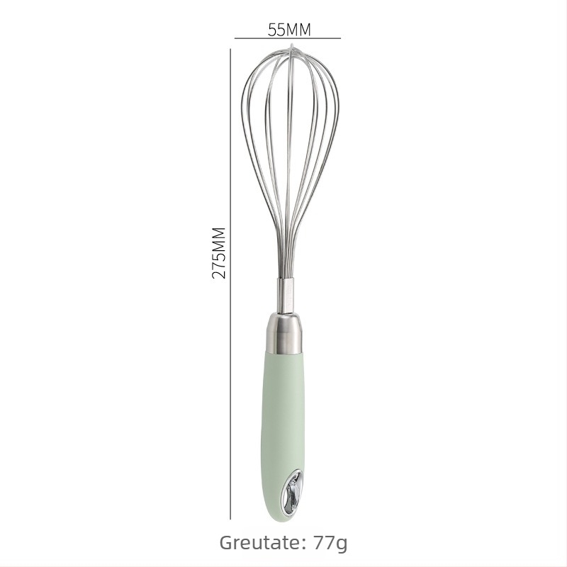 Set de patru unelte pentru cofetărie din oțel inoxidabil 304: tel pentru ouă manual, separator de albușuri, spatulă din silicon
