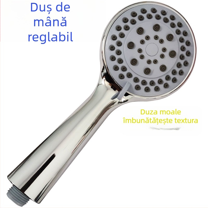 Duș de mână reglabil, electroplacat, cu cinci trepte, pentru baie