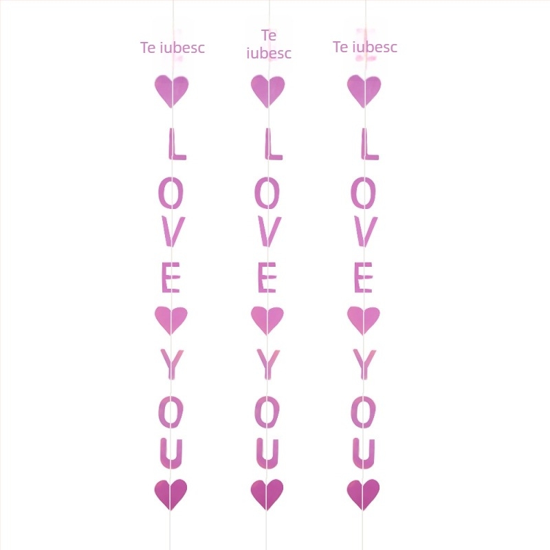 Love You decorațiuni atârnate pentru Ziua Îndrăgostiților, nunți și petreceri – Banner pentru a 21-a aniversare