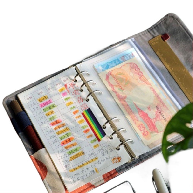 Jurnal de contabilitate și caiet de economii — Registru detaliat, Organizator financiar pentru familie, notebook cu pagini detașabile, Carte de economii pentru copii, Stil drăguț japonez/coreean