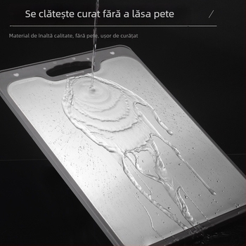 Tocător dublu față pentru bucătărie, suprafață din oțel inoxidabil 304 și parte din plastic, pentru fructe