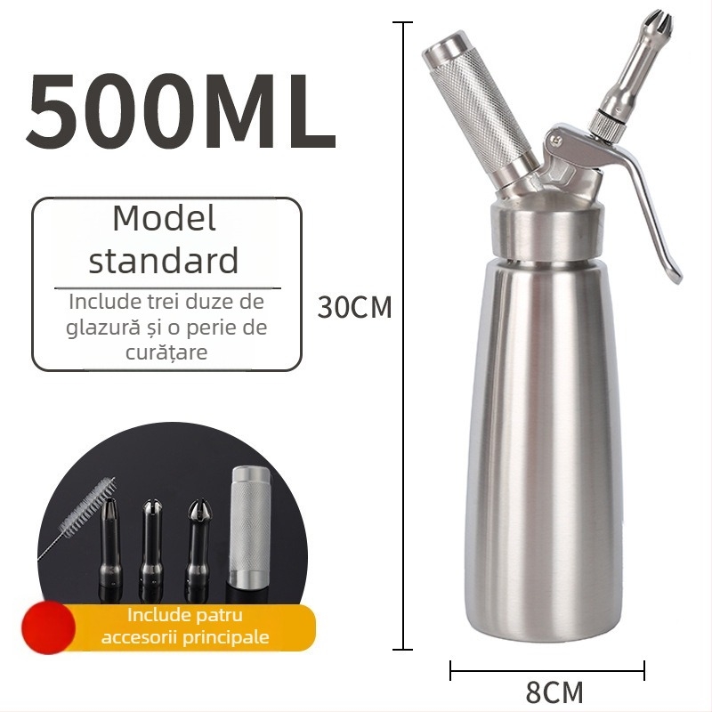 Sifon de cremă din oțel inoxidabil 304, aparat pentru frișcă și decorarea cafelei