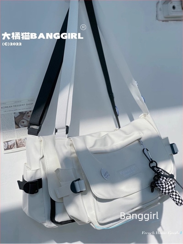 Geantă crossbody în stil Harajuku Ins, uni sex, culoare solidă, pentru studenți