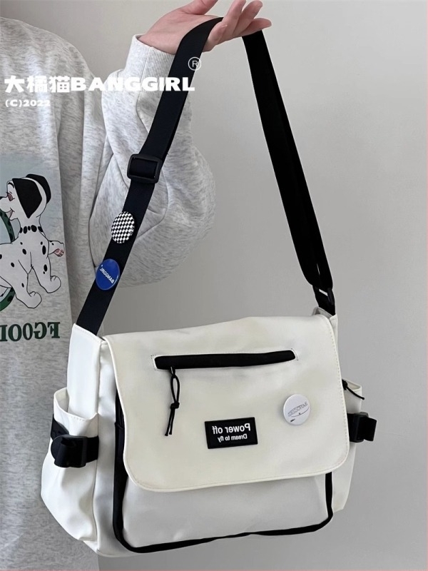 Geantă crossbody în stil Harajuku Ins, uni sex, culoare solidă, pentru studenți