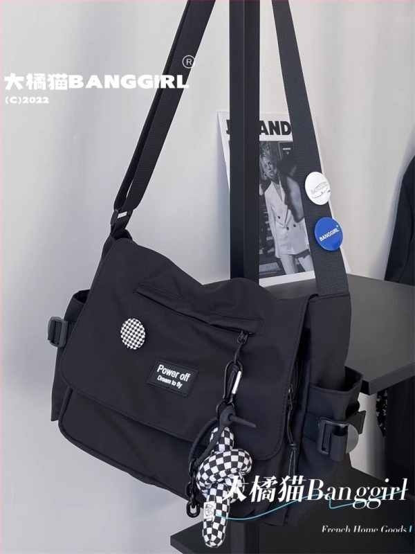 Geantă crossbody în stil Harajuku Ins, uni sex, culoare solidă, pentru studenți