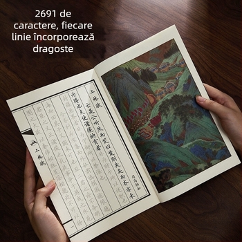 Shanglinfu Carte de exerciții pentru caligrafie pentru adulți cu pix dur – Scriere regulată, Slim Gold stil