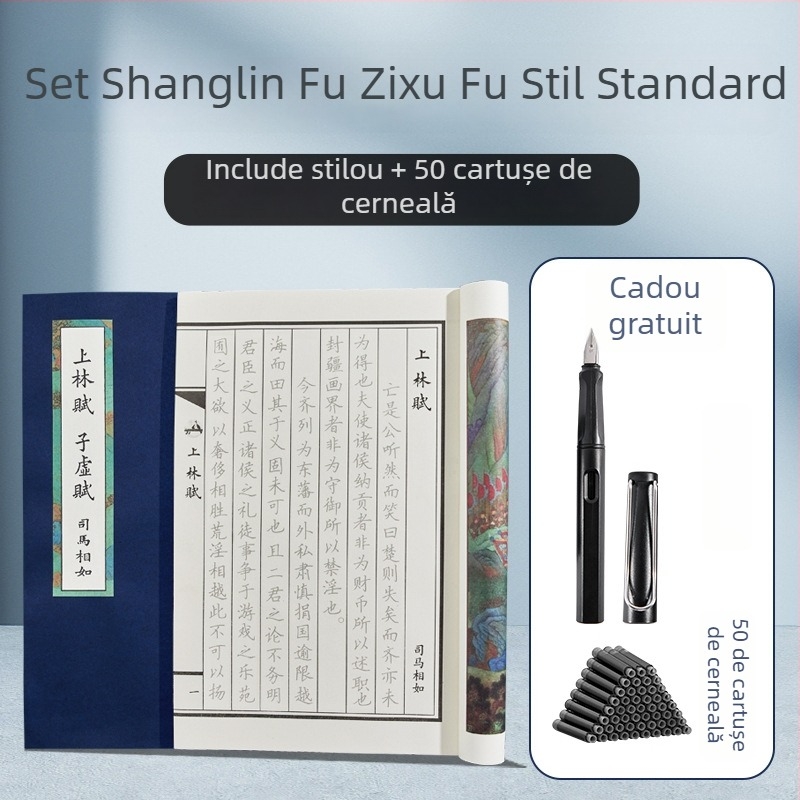 Shanglinfu Carte de exerciții pentru caligrafie pentru adulți cu pix dur – Scriere regulată, Slim Gold stil