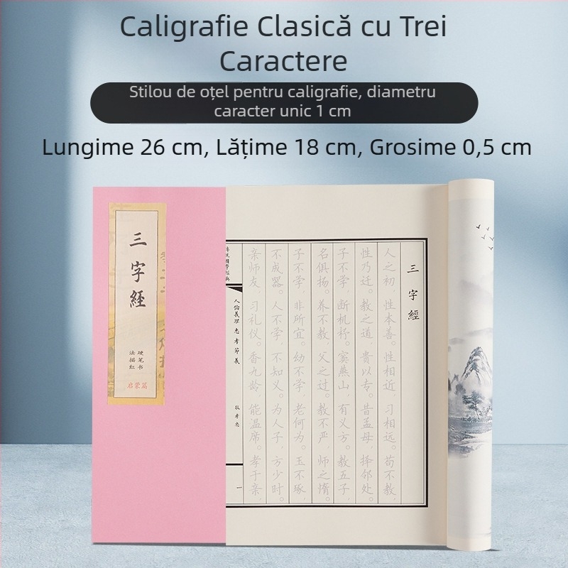 Shanglinfu Carte de exerciții pentru caligrafie pentru adulți cu pix dur – Scriere regulată, Slim Gold stil