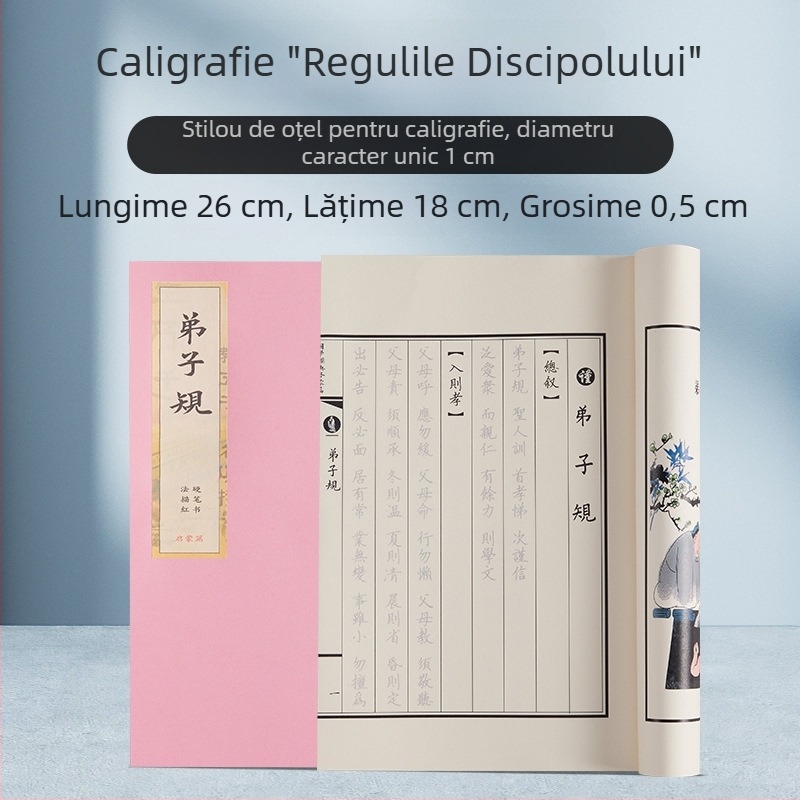 Shanglinfu Carte de exerciții pentru caligrafie pentru adulți cu pix dur – Scriere regulată, Slim Gold stil